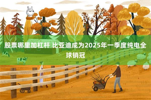 股票哪里加杠杆 比亚迪成为2025年一季度纯电全球销冠