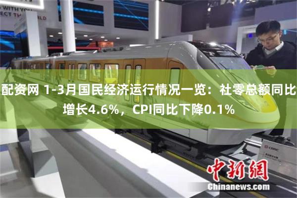 配资网 1-3月国民经济运行情况一览：社零总额同比增长4.6%，CPI同比下降0.1%