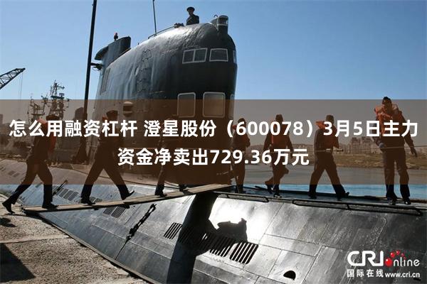 怎么用融资杠杆 澄星股份（600078）3月5日主力资金净卖出729.36万元