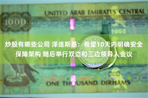 炒股有哪些公司 泽连斯基：希望10天内明确安全保障架构 随后举行双边和三边领导人会议